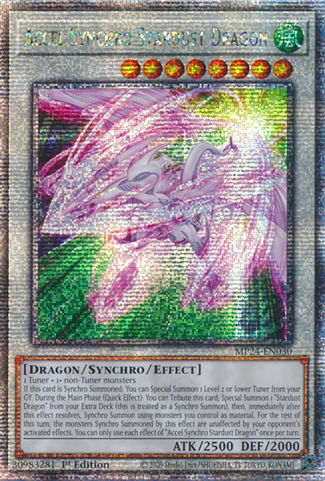 Accel Synchro Stardust Dragon [MP24-EN030] Quarter Century Secret Rare - Yugioh Cards For Your TCG Needs!
