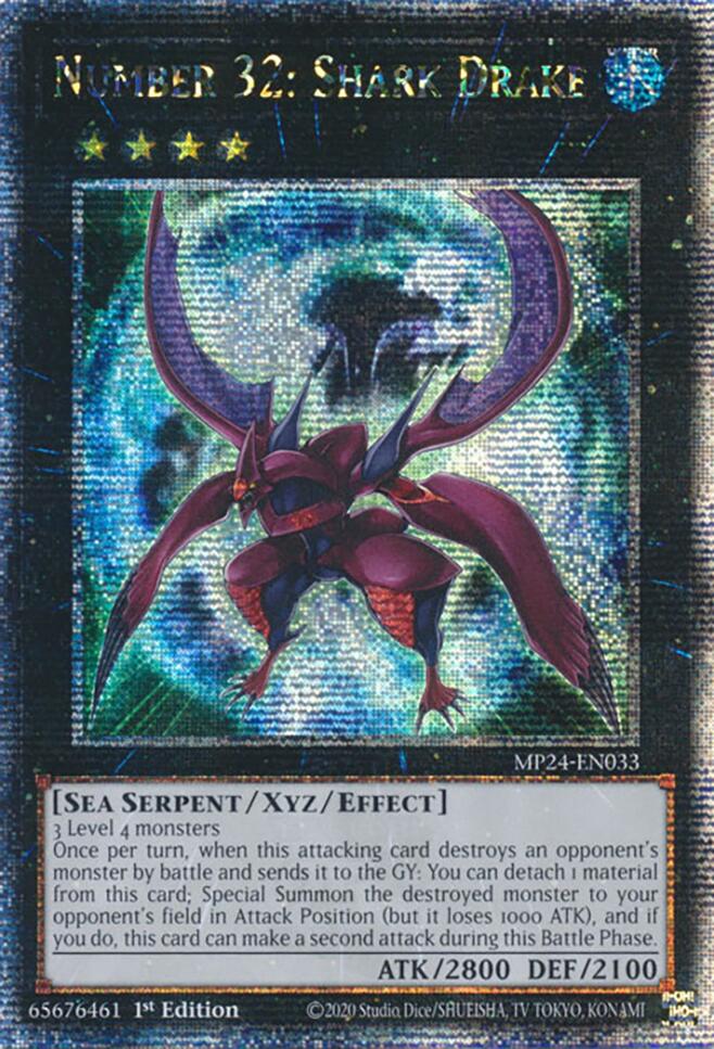 Number 32: Shark Drake [MP24-EN033] Quarter Century Secret Rare - Yugioh Cards For Your TCG Needs!