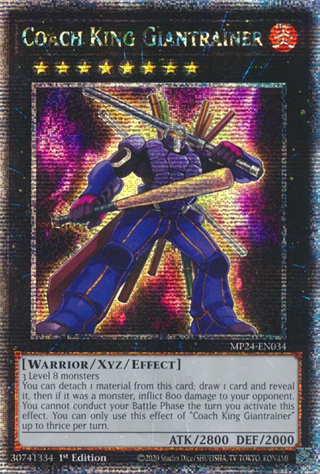 Coach King Giantrainer [MP24-EN034] Quarter Century Secret Rare - Yugioh Cards For Your TCG Needs!