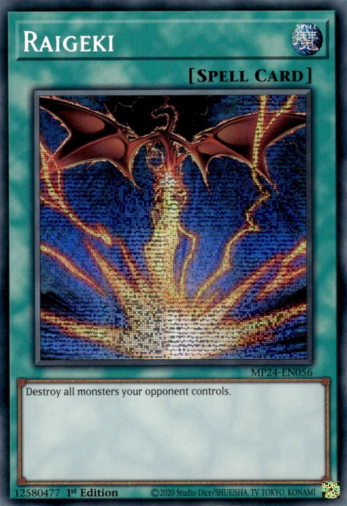 Raigeki (Alternate Art) [MP24-EN056] Prismatic Secret Rare - Yugioh Cards For Your TCG Needs!