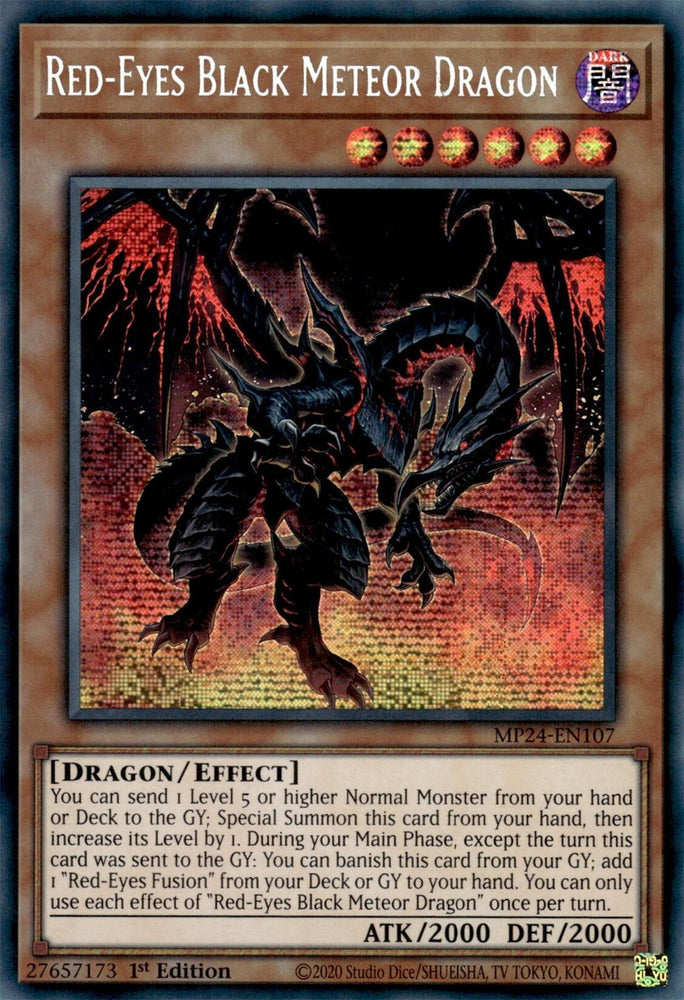 Red-Eyes Black Meteor Dragon [MP24-EN107] Prismatic Secret Rare - Yugioh Cards For Your TCG Needs!