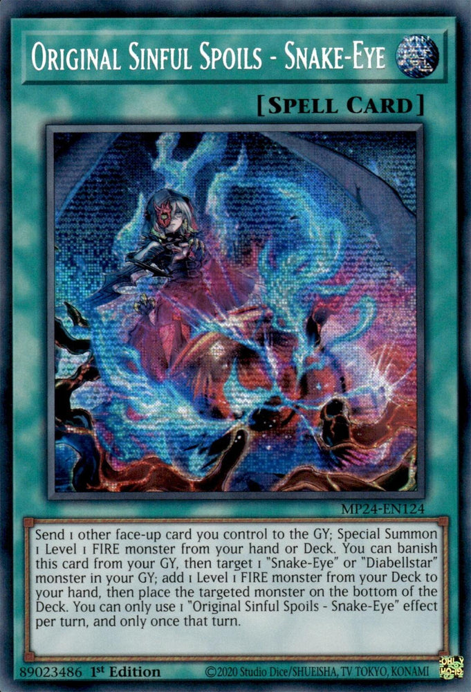 Original Sinful Spoils - Snake-Eye [MP24-EN124] Prismatic Secret Rare - Yugioh Cards For Your TCG Needs!
