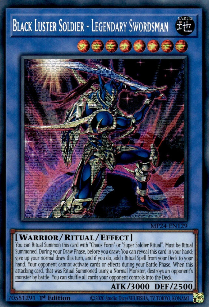 Black Luster Soldier - Legendary Swordsman [MP24-EN129] Prismatic Secret Rare - Yugioh Cards For Your TCG Needs!