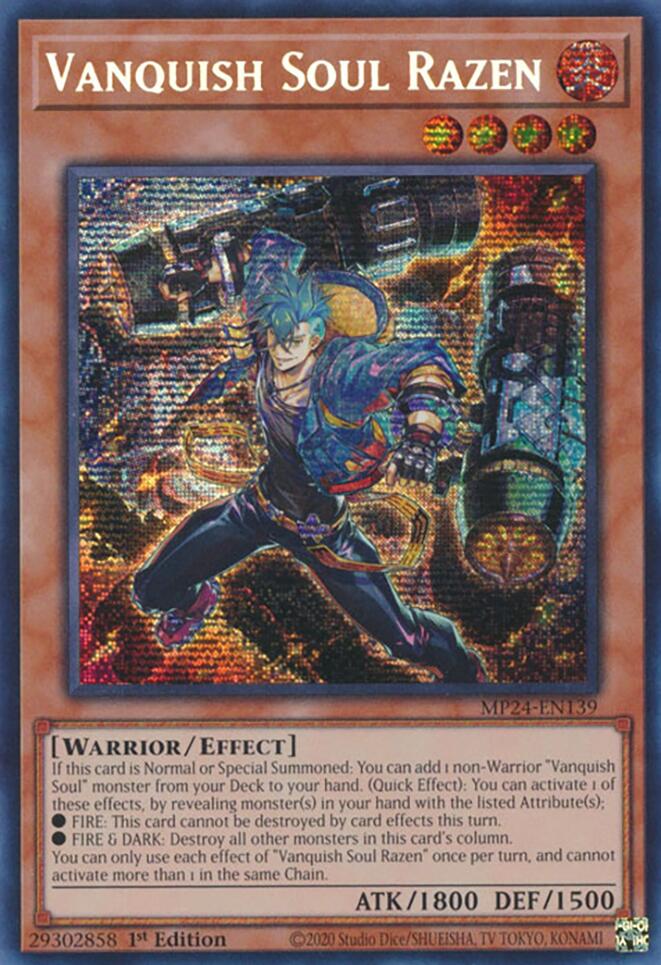 Vanquish Soul Razen [MP24-EN139] Prismatic Secret Rare - Yugioh Cards For Your TCG Needs!
