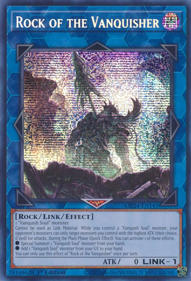 Rock of the Vanquisher [MP24-EN141] Prismatic Secret Rare - Yugioh Cards For Your TCG Needs!