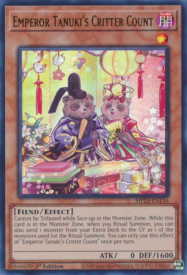 Emperor Tanuki's Critter Count [MP24-EN156] Ultra Rare - Yugioh Cards For Your TCG Needs!