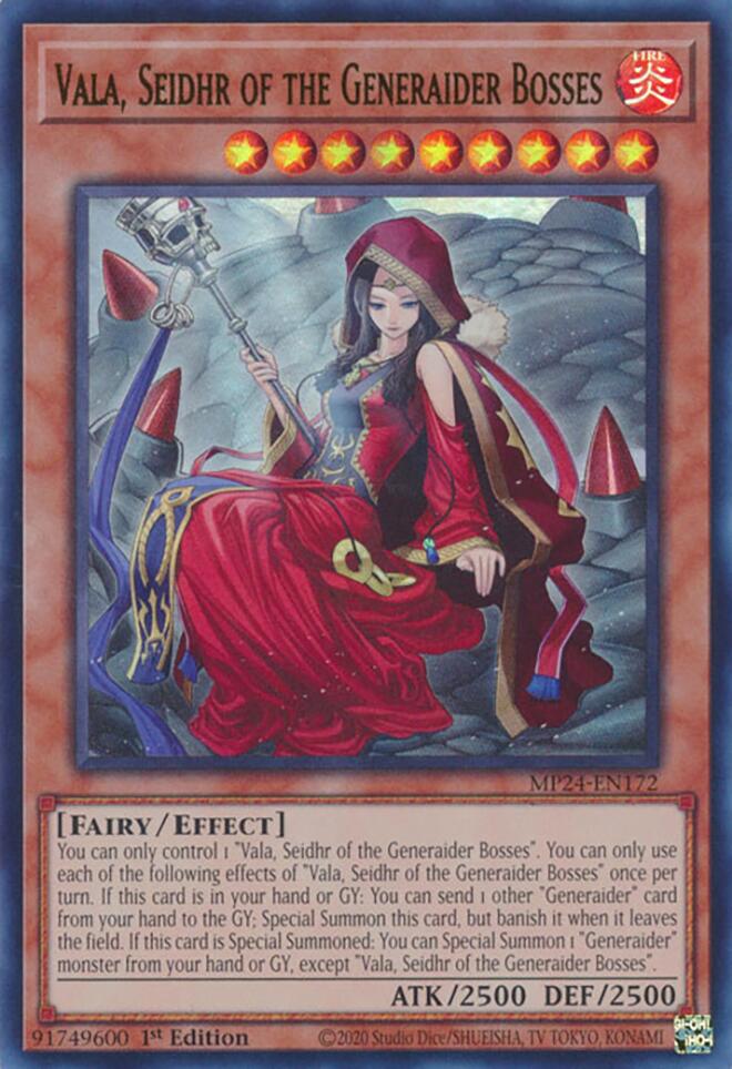 Vala, Seidhr of the Generaider Bosses [MP24-EN172] Ultra Rare - Yugioh Cards For Your TCG Needs!