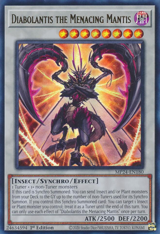 Diabolantis the Menacing Mantis [MP24-EN180] Ultra Rare - Yugioh Cards For Your TCG Needs!