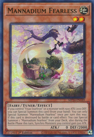 Mannadium Fearless [MP24-EN189] Ultra Rare - Yugioh Cards For Your TCG Needs!