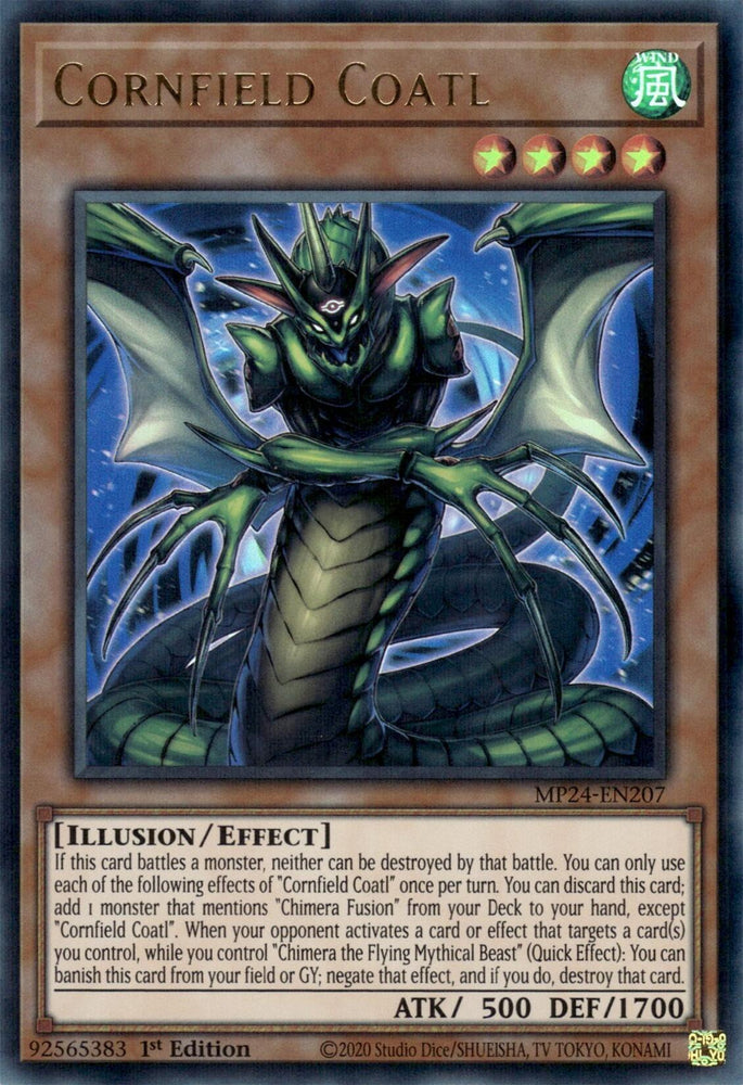 Cornfield Coatl [MP24-EN207] Ultra Rare - Yugioh Cards For Your TCG Needs!