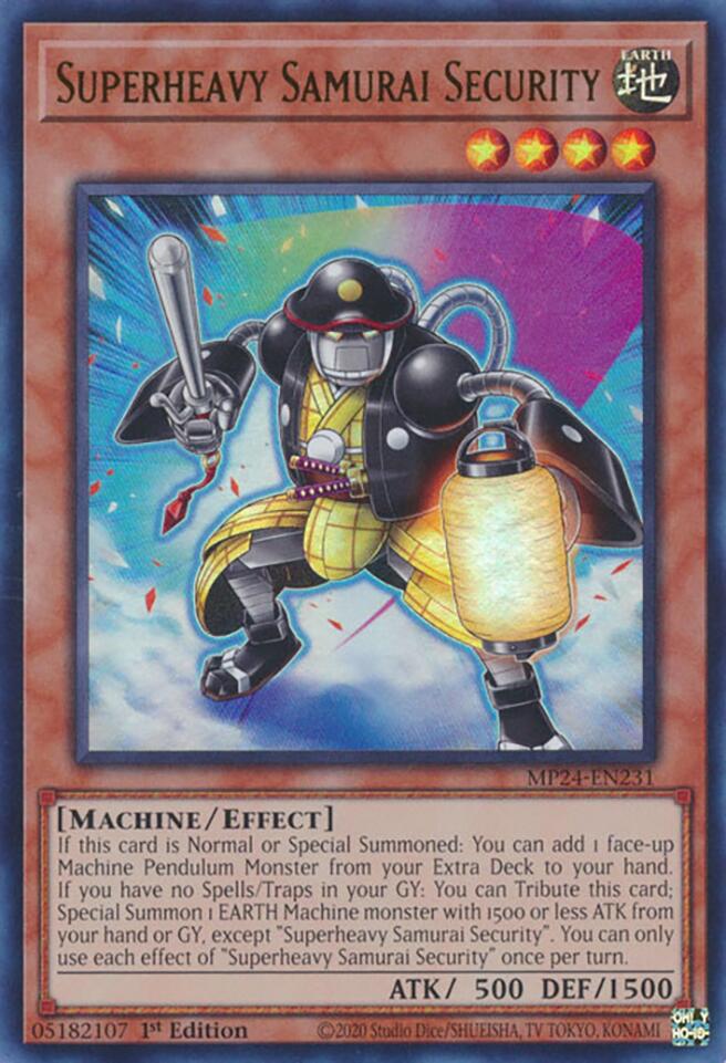 Superheavy Samurai Security [MP24-EN231] Ultra Rare - Yugioh Cards For Your TCG Needs!