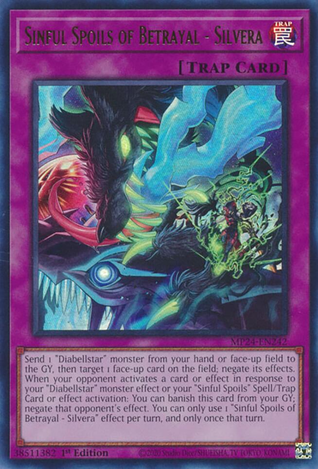 Sinful Spoils of Betrayal - Silvera [MP24-EN242] Ultra Rare - Yugioh Cards For Your TCG Needs