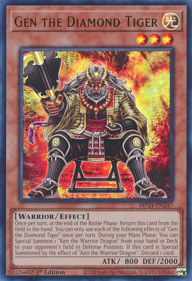 Gen the Diamond Tiger [MP24-EN247] Ultra Rare - Yugioh Cards For Your TCG Needs!
