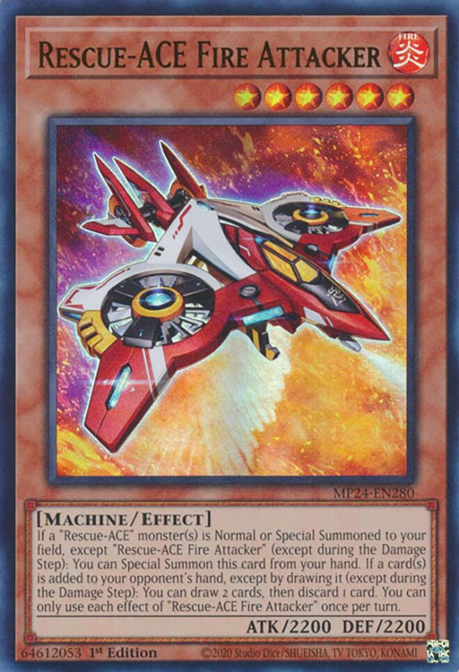Rescue-ACE Fire Attacker [MP24-EN280] Ultra Rare - Yugioh Cards For Your TCG Needs!