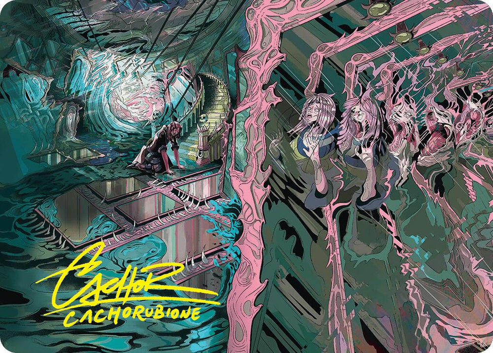 Mirror Room // Fractured Realm Art Card (Gold-Stamped Signature) [Duskmourn: House of Horror Art Series] Magic: The Gathering