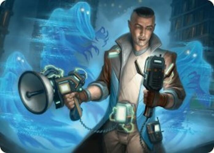 Paranormal Analyst Art Card [Duskmourn: House of Horror Art Series] Magic: The Gathering