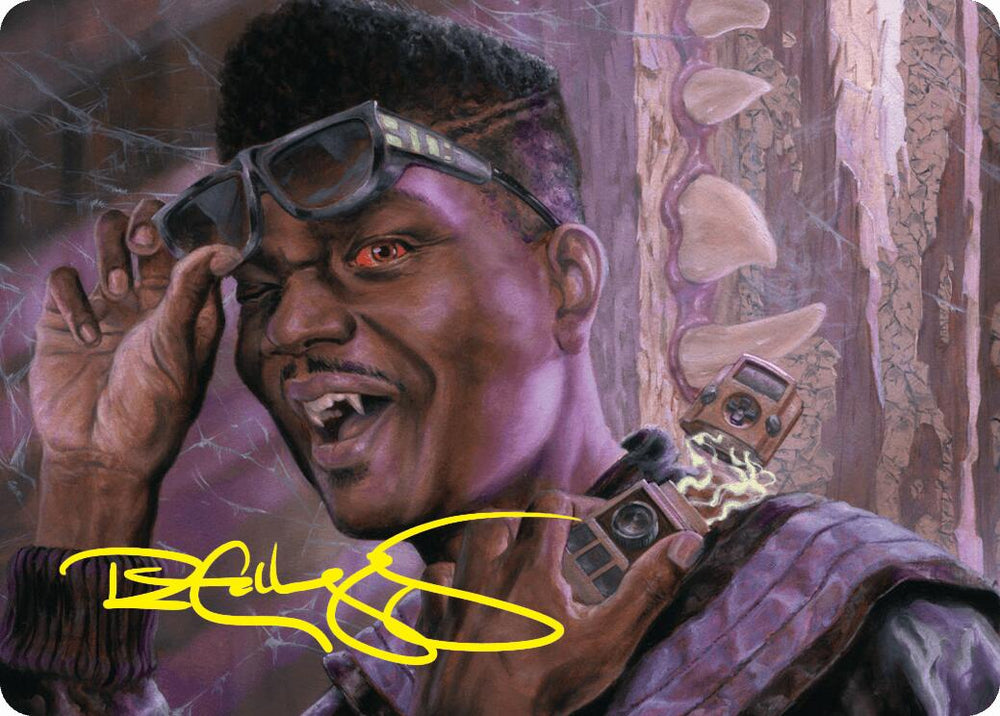 Dashing Bloodsucker Art Card (Gold-Stamped Signature) [Duskmourn: House of Horror Art Series] Magic: The Gathering