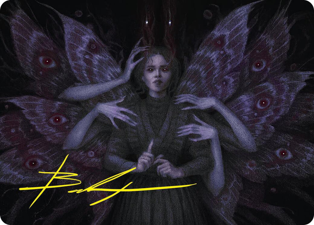 Demonic Counsel Art Card (7/54) (Gold-Stamped Signature) [Duskmourn: House of Horror Art Series] Magic: The Gathering