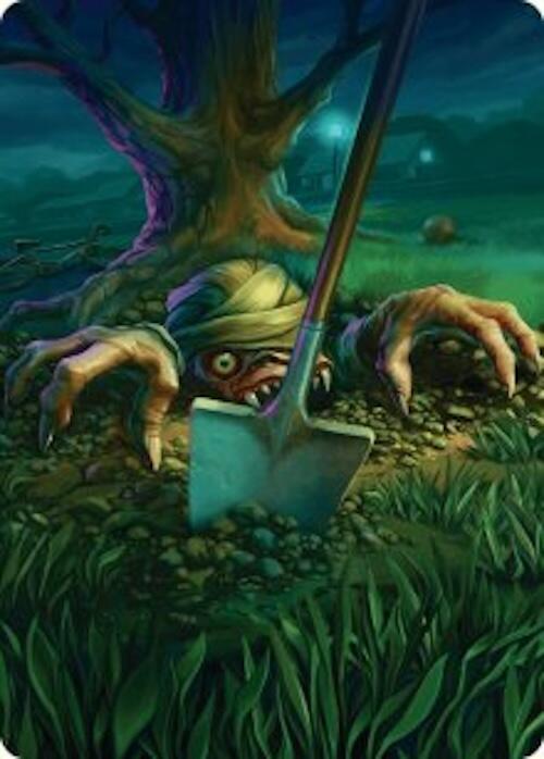 Exhume Art Card [Duskmourn: House of Horror Art Series] Magic: The Gathering