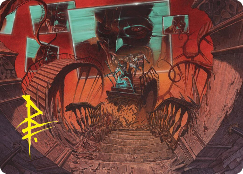 Let's Play a Game Art Card (Gold-Stamped Signature) [Duskmourn: House of Horror Art Series] Magic: The Gathering