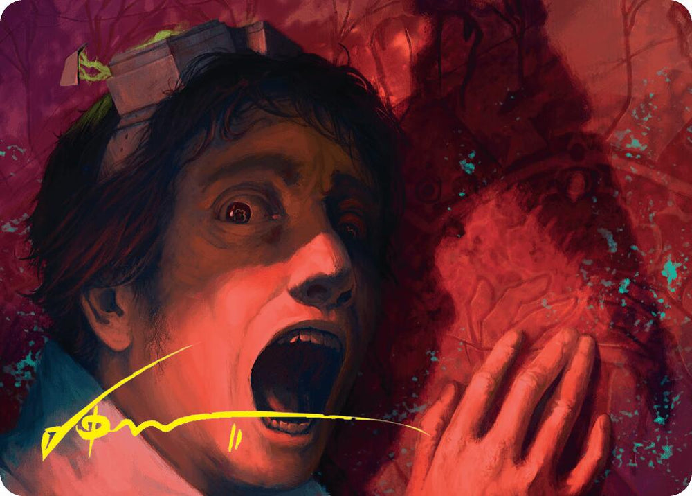 Murder Art Card (Gold-Stamped Signature) [Duskmourn: House of Horror Art Series] Magic: The Gathering