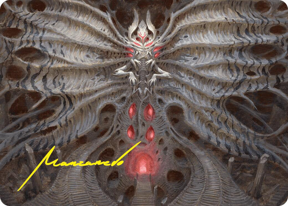 Valgavoth, Terror Eater Art Card (Gold-Stamped Signature) [Duskmourn: House of Horror Art Series] Magic: The Gathering