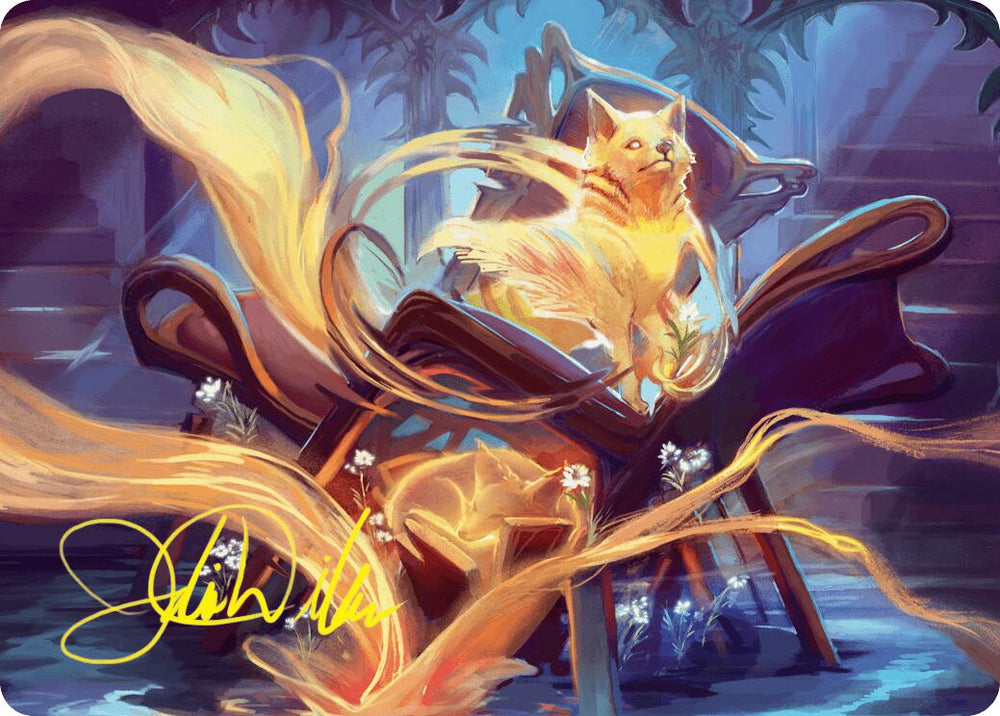 Inquisitive Glimmer Art Card (Gold-Stamped Signature) [Duskmourn: House of Horror Art Series] Magic: The Gathering