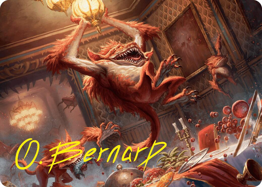 Midnight Mayhem Art Card (Gold-Stamped Signature) [Duskmourn: House of Horror Art Series] Magic: The Gathering