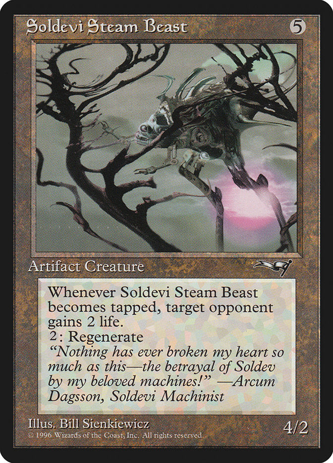 Soldevi Steam Beast (Purple Light Background) [Alliances] Magic: The Gathering