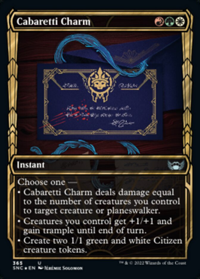 Cabaretti Charm (Showcase Golden Age Gilded Foil) [Streets of New Capenna] Magic: The Gathering