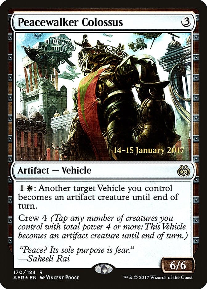 Peacewalker Colossus [Aether Revolt Prerelease Promos] Magic: The Gathering