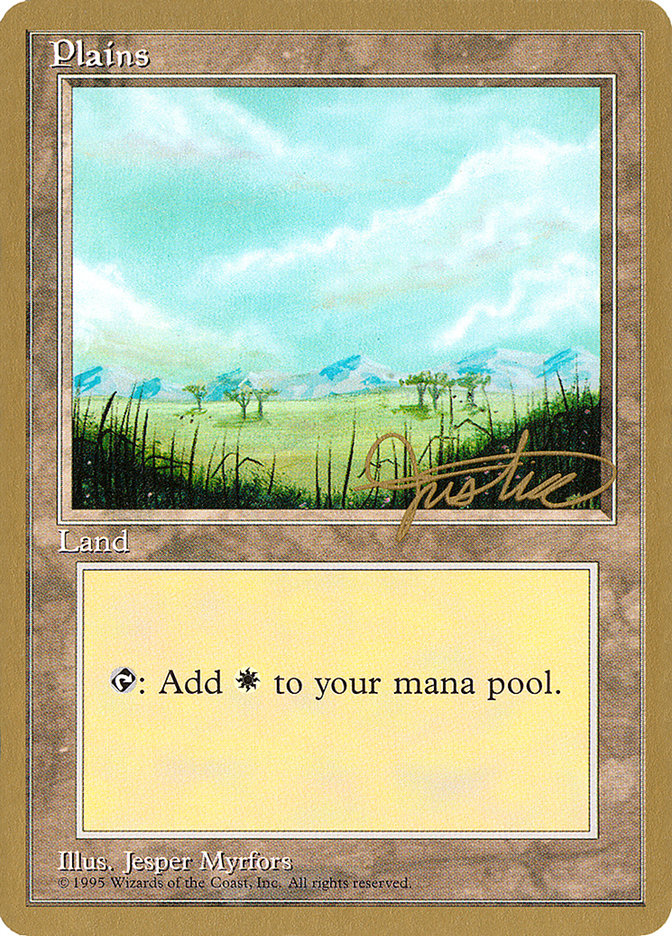 Plains (mj365) (Mark Justice) [Pro Tour Collector Set] Magic: The Gathering