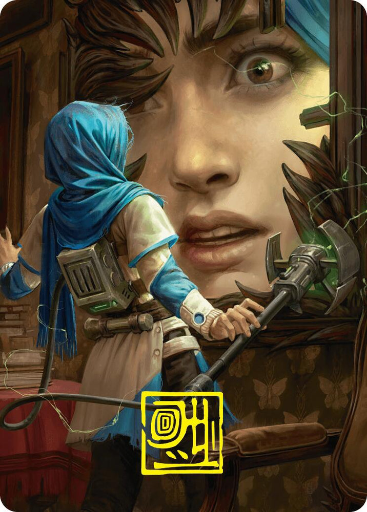 Reality Is Mine to Control Art Card (Gold-Stamped Signature) [Duskmourn: House of Horror Art Series] Magic: The Gathering