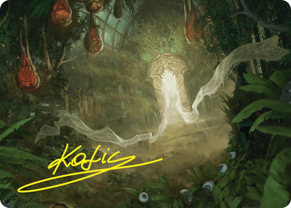 Hushwood Verge Art Card (Gold-Stamped Signature) [Duskmourn: House of Horror Art Series] Magic: The Gathering