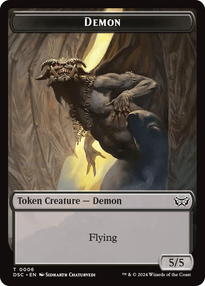 Demon // Bird Double-Sided Token [Duskmourn: House of Horror Commander Tokens] Magic: The Gathering