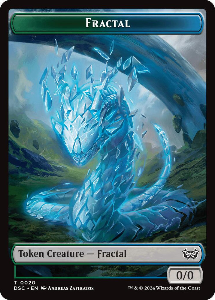 Fractal // Scarecrow Double-Sided Token [Duskmourn: House of Horror Commander Tokens] Magic: The Gathering
