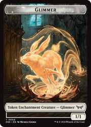 Glimmer // Scarecrow Double-Sided Token [Duskmourn: House of Horror Commander Tokens] Magic: The Gathering