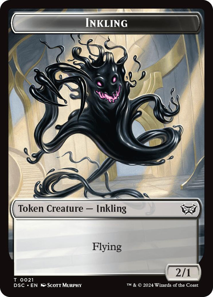 Inkling // Scarecrow Double-Sided Token [Duskmourn: House of Horror Commander Tokens] Magic: The Gathering