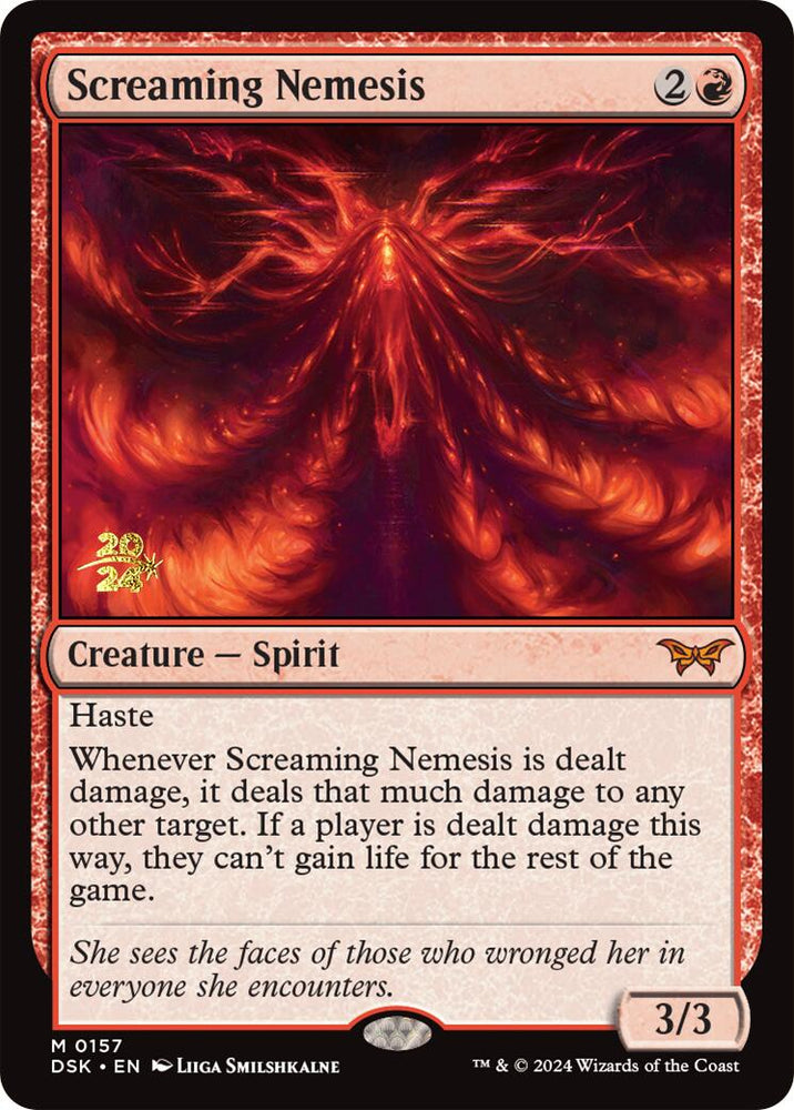 Screaming Nemesis [Duskmourn: House of Horror Prerelease Promos] Magic: The Gathering