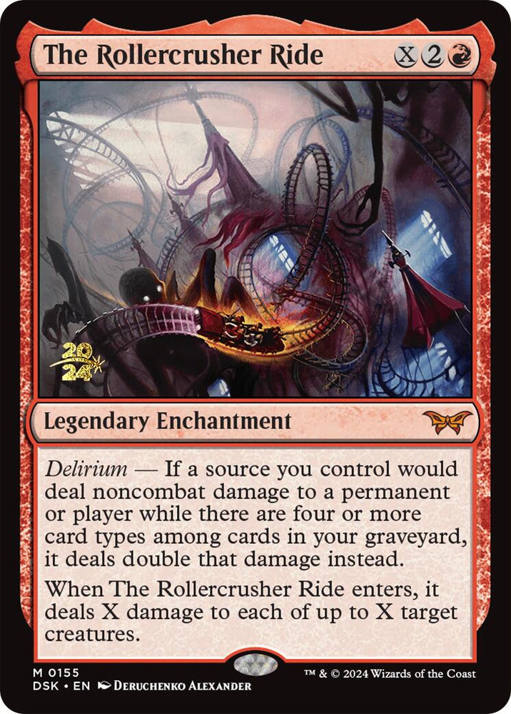 The Rollercrusher Ride (0155) [Duskmourn: House of Horror Prerelease Promos] Magic: The Gathering