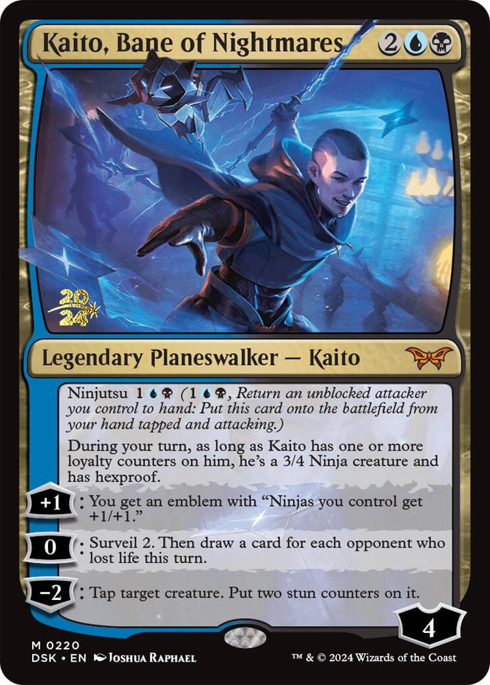 Kaito, Bane of Nightmares [Duskmourn: House of Horror Prerelease Promos] Magic: The Gathering