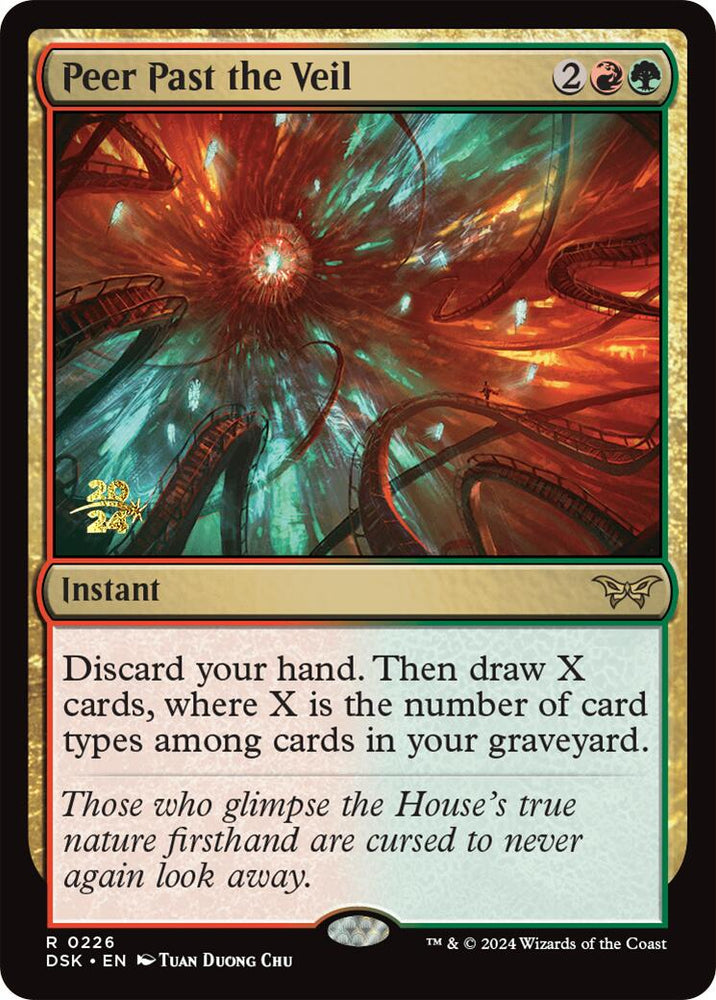 Peer Past the Veil [Duskmourn: House of Horror Prerelease Promos] Magic: The Gathering