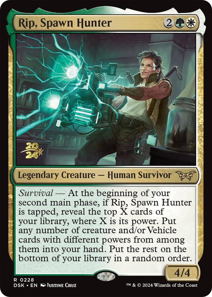 Rip, Spawn Hunter [Duskmourn: House of Horror Prerelease Promos] Magic: The Gathering
