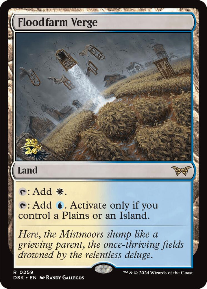 Floodfarm Verge [Duskmourn: House of Horror Prerelease Promos] Magic: The Gathering