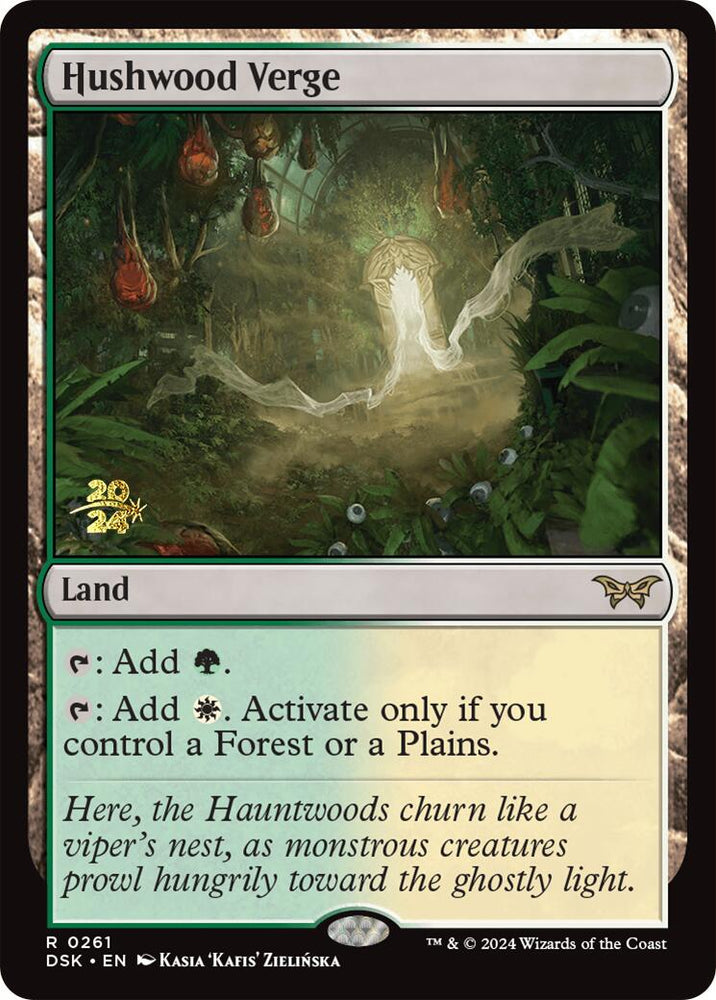 Hushwood Verge [Duskmourn: House of Horror Prerelease Promos] Magic: The Gathering