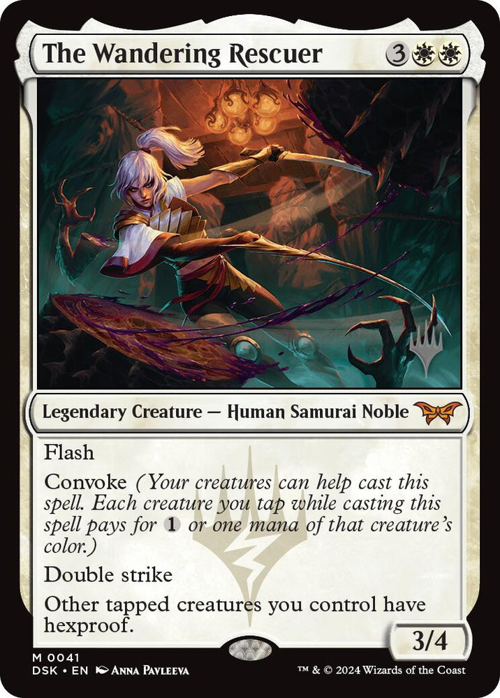 The Wandering Rescuer (Promo Pack) [Duskmourn: House of Horror Promos] Magic: The Gathering