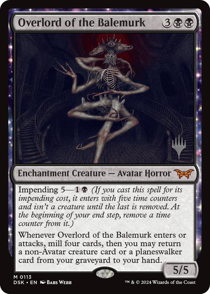 Overlord of the Balemurk (Promo Pack) [Duskmourn: House of Horror Promos] Magic: The Gathering