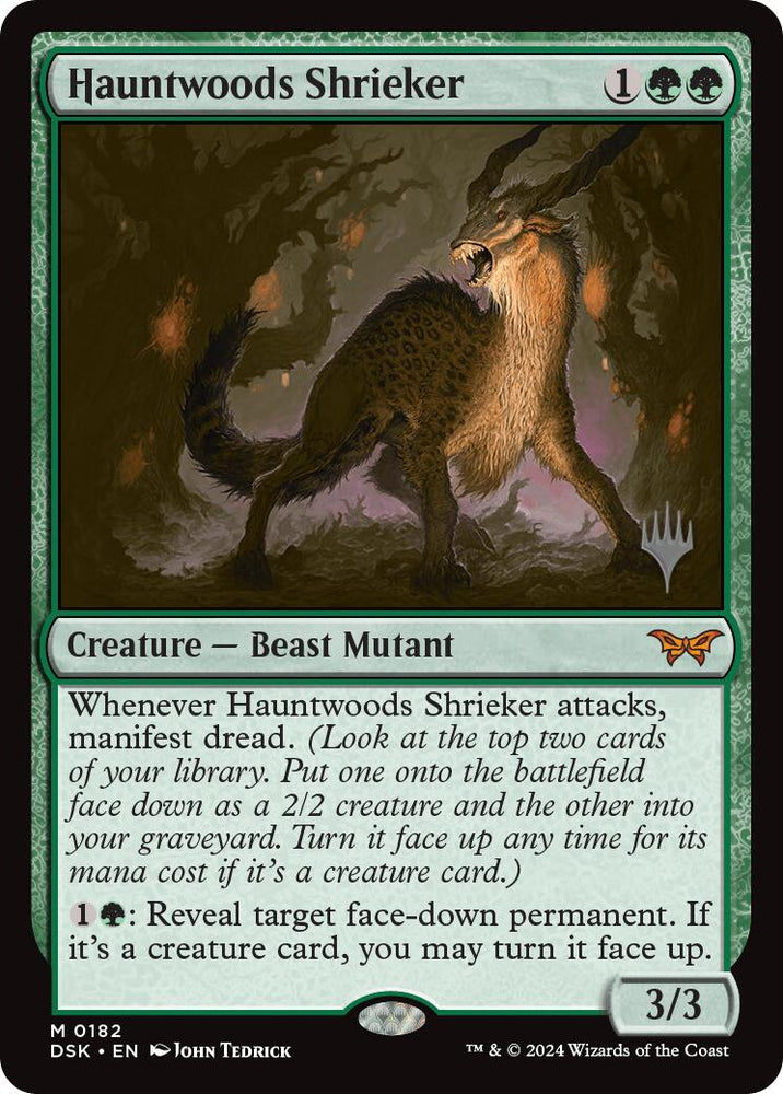 Hauntwoods Shrieker (Promo Pack) [Duskmourn: House of Horror Promos] Magic: The Gathering