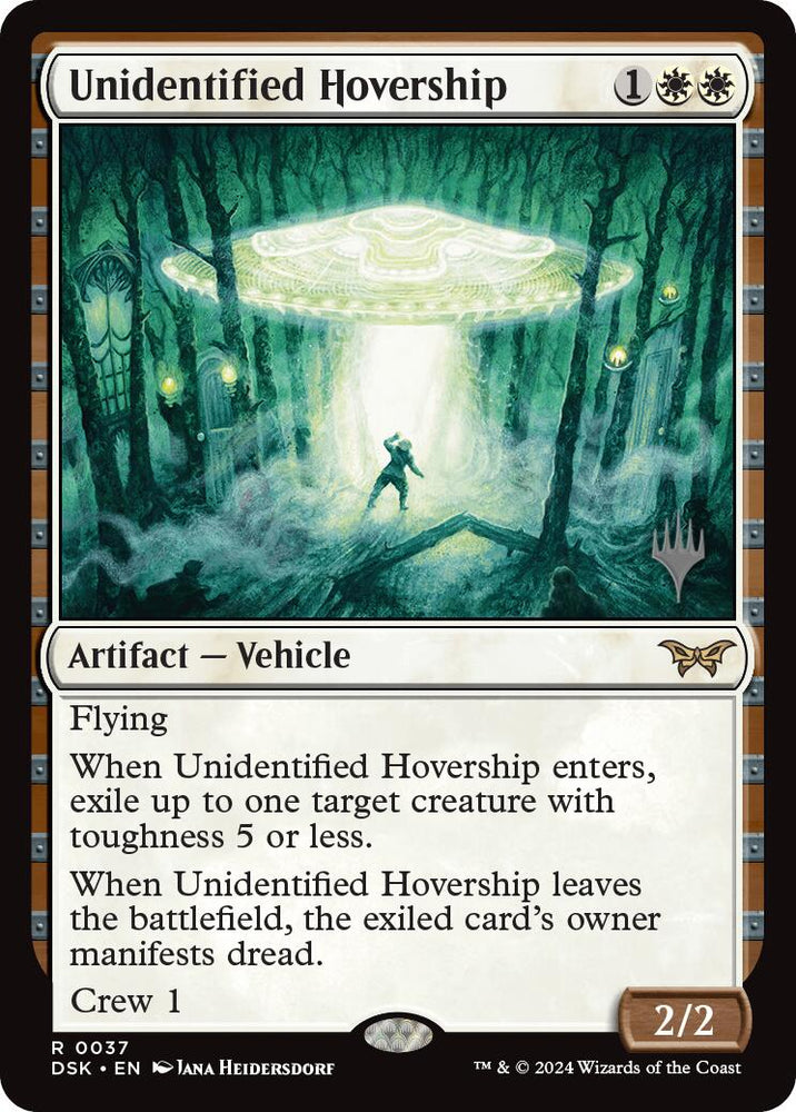 Unidentified Hovership (Promo Pack) [Duskmourn: House of Horror Promos] Magic: The Gathering