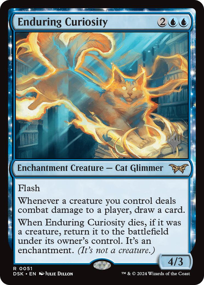 Enduring Curiosity (Promo Pack) [Duskmourn: House of Horror Promos] Magic: The Gathering